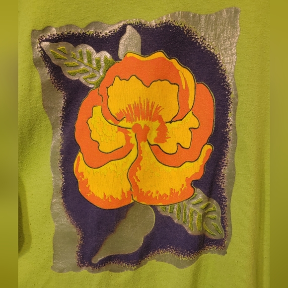 Size L-Vintage Bobbie Brooks Flower made in usa shirt - Picture 2 of 6